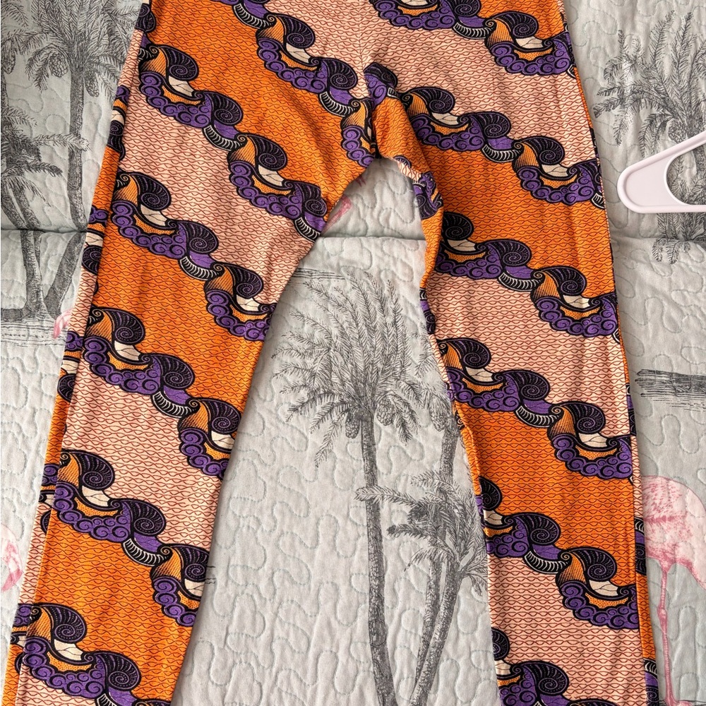 FARM Rio Orange and Purple Patterned Leggings